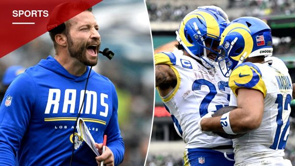 Rams Rally From 10-Point Deficit to Beat Eagles in Philadelphia Rain