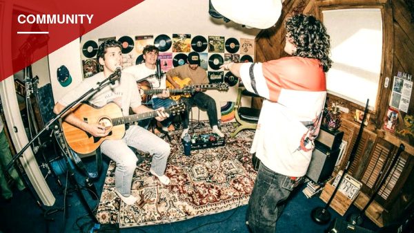 On Austin's West Campus, a rented house called 'The Lodge' turns music into community