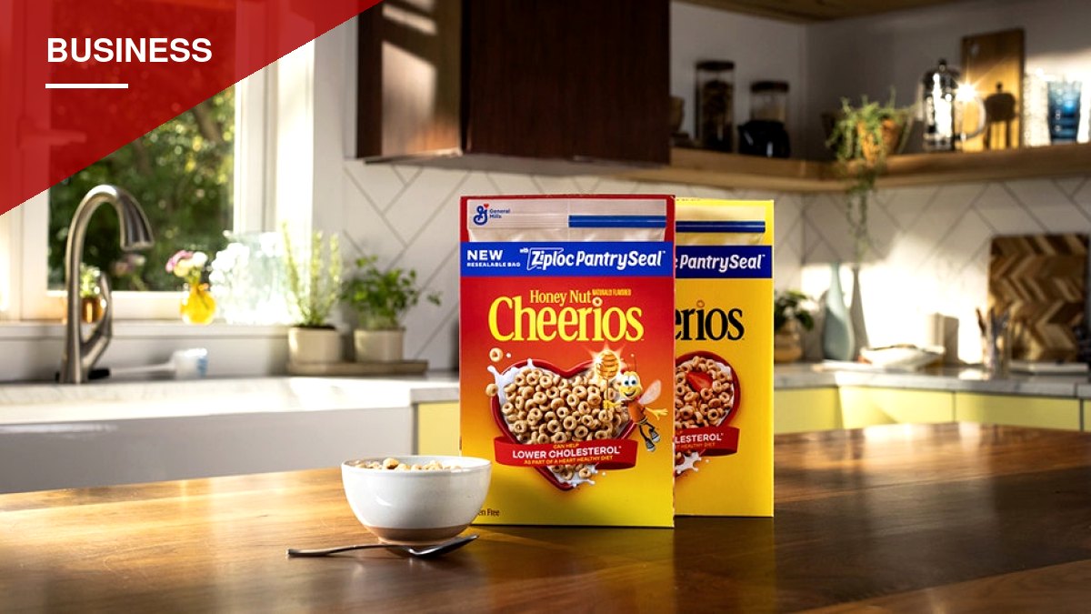 Cheerios Adds Resealable Ziploc Bag Inside the Box to Fight Stale Cereal
