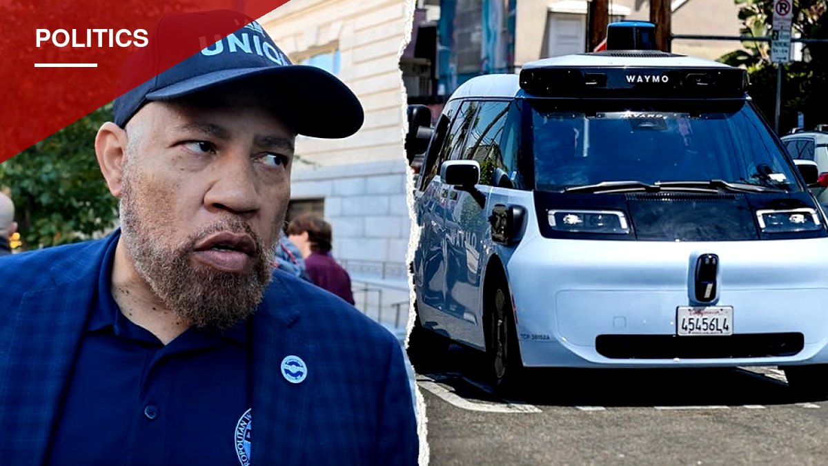 DC Workers Protest Robotaxi Bill at Wilson Building, Say Jobs at Stake