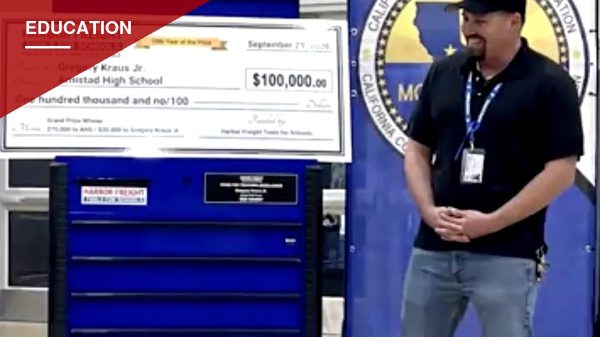 Indio Automotive Teacher Surprised With $100,000 National Teaching Prize