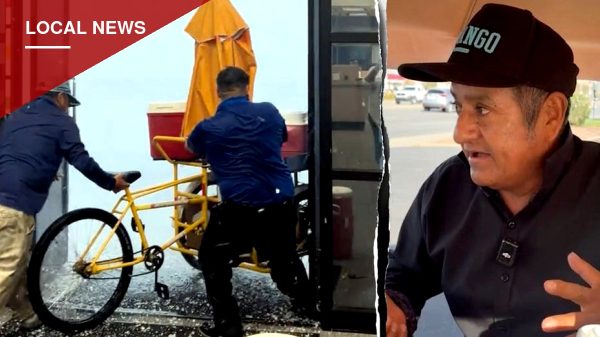 PNC Bank Employees Pull Phoenix Food Vendor and Cart Inside During Severe Storm