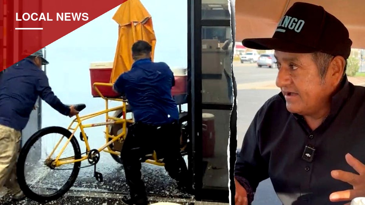 PNC Bank Employees Pull Phoenix Food Vendor and Cart Inside During Severe Storm