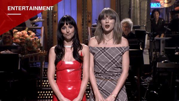 Taylor Swift Surprises Dakota Johnson During 'SNL' Monologue, Plays Her 'Therapist'